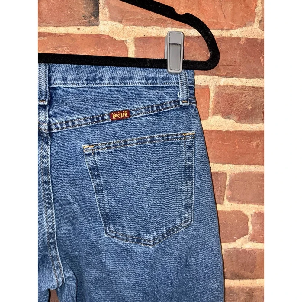 Rustler‎ Wrangler Men's Regular Fit Straight Leg Blue Denim Jeans 31x30